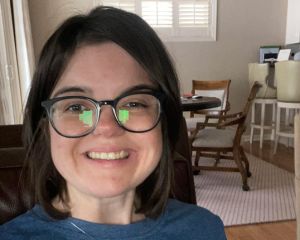 Margie, an adult living with hydrocephalus